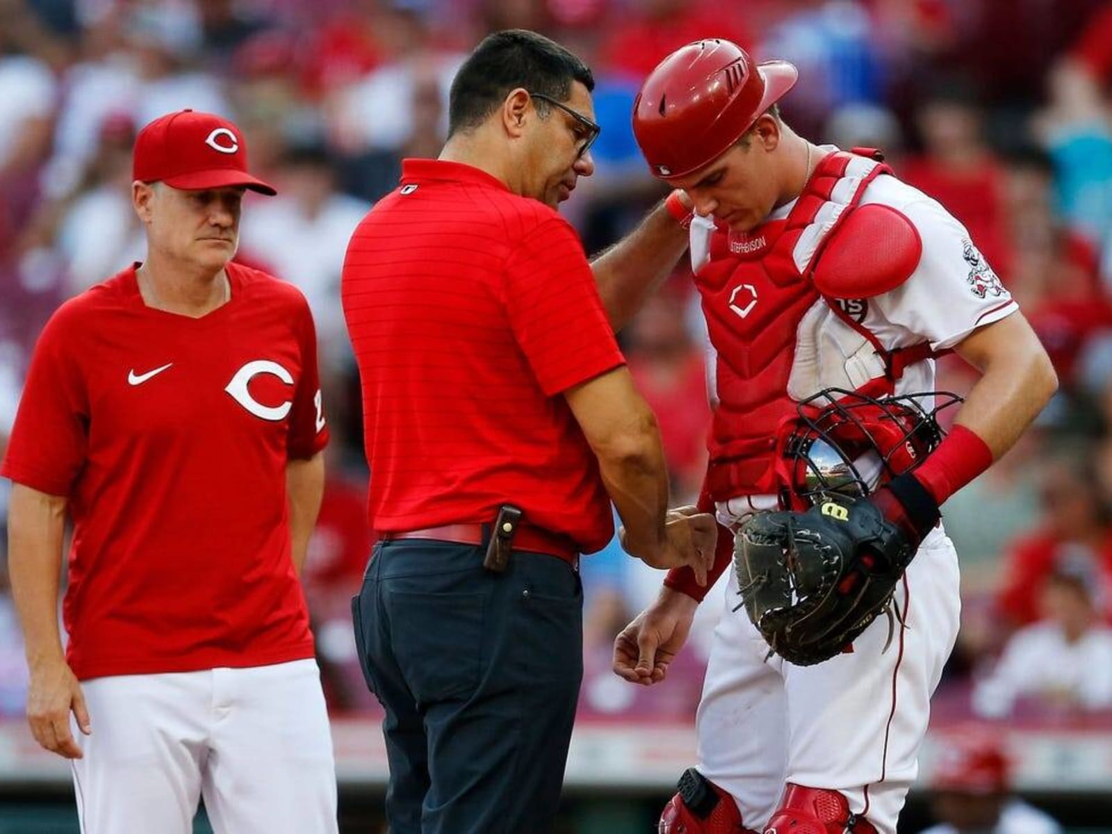 Reds place C Tyler Stephenson on seven-day concussion list