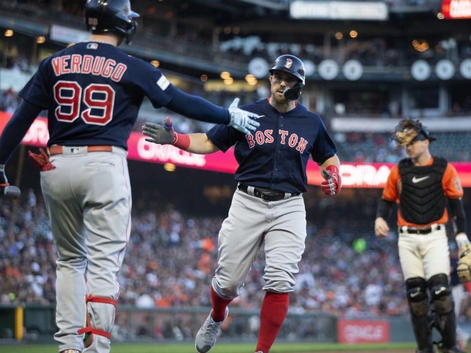 Casas leads Red Sox past Giants for fifth straight win