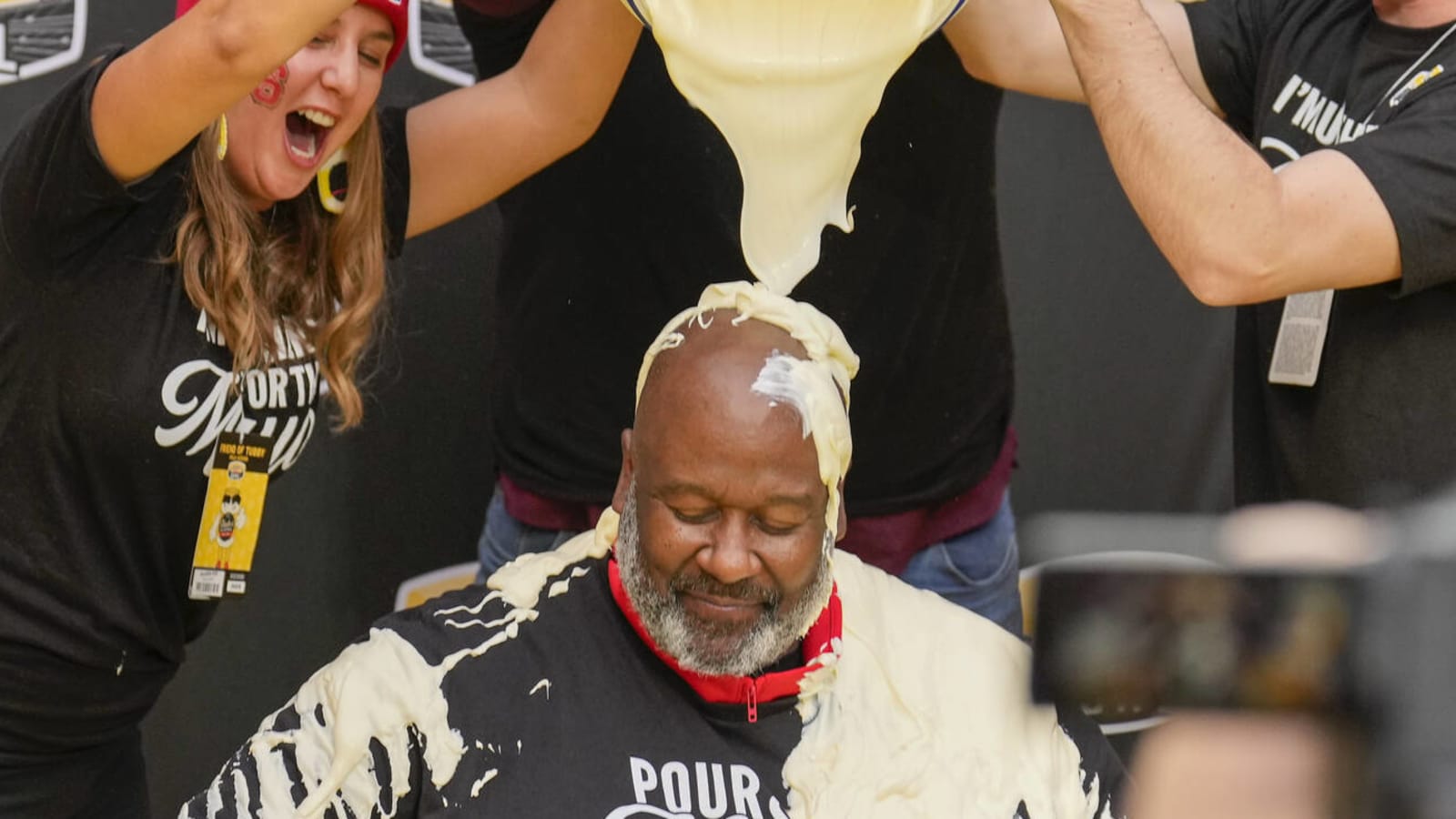 Maryland HC Mike Locksley gets mayo bath after bowl win