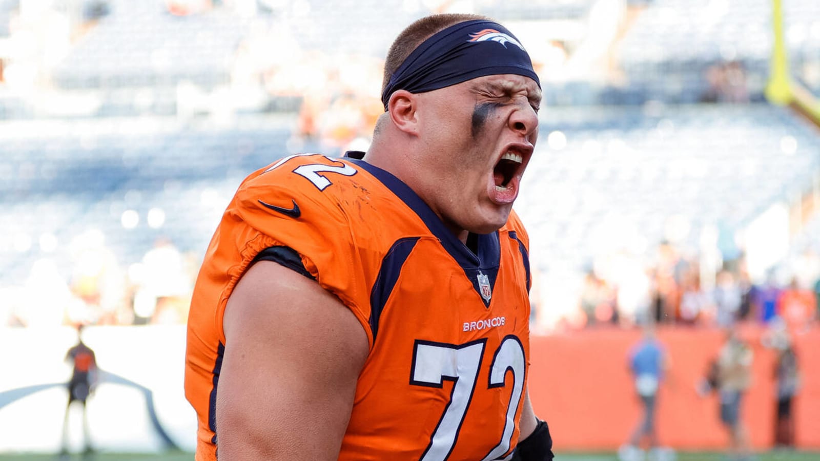 Even Garett Bolles' wife has to laugh as Broncos OL's awful tackle attempt  goes viral