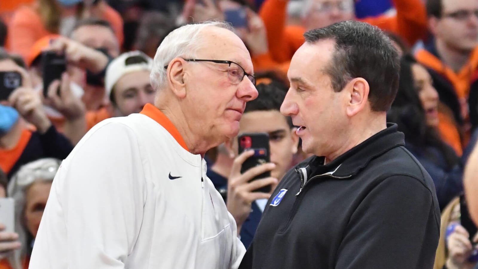 Mike Krzyzewski reacts to 'awkward' ending for Jim Boeheim