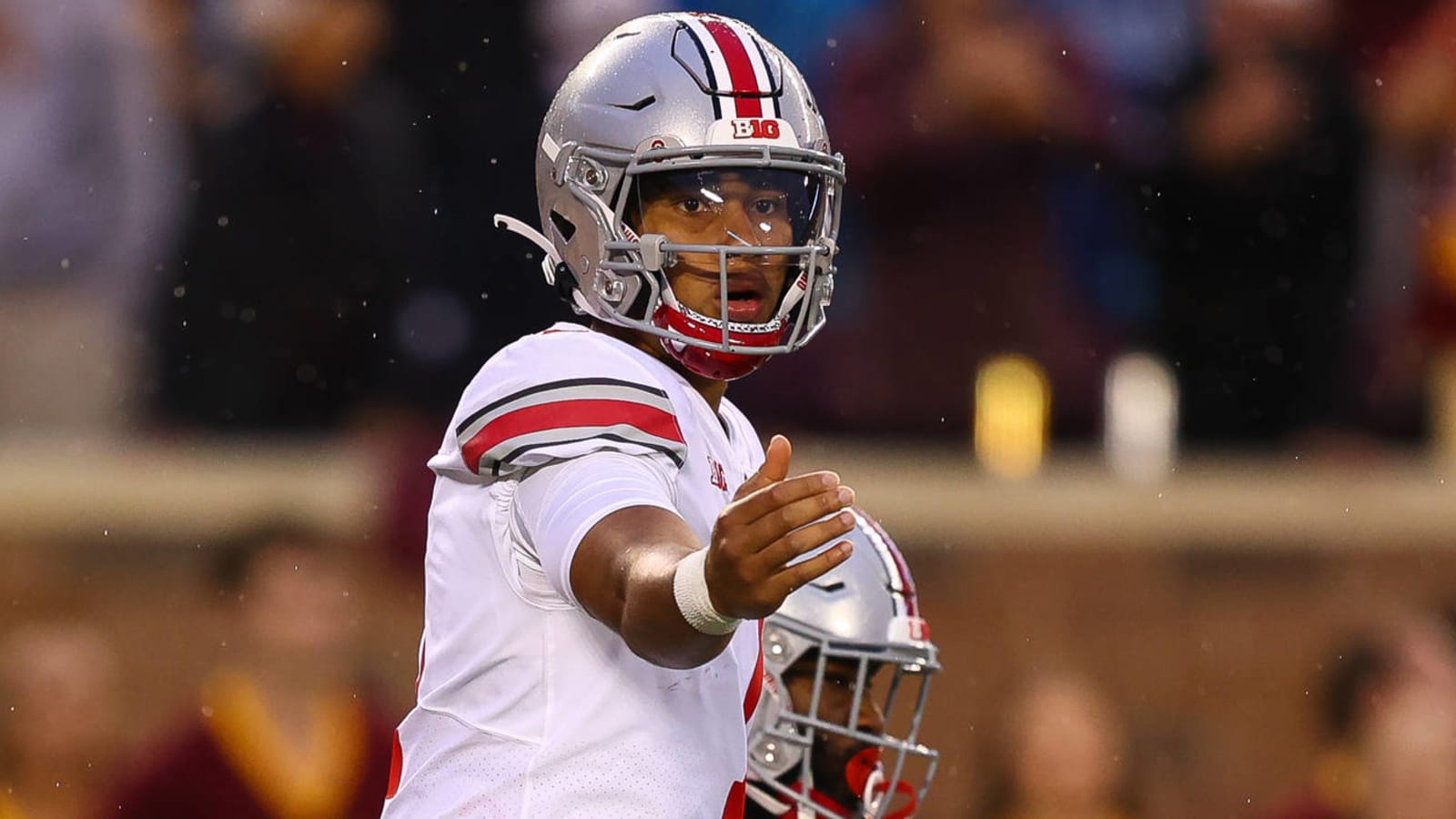 Buckeyes QB C.J. Stroud throws first career touchdown pass