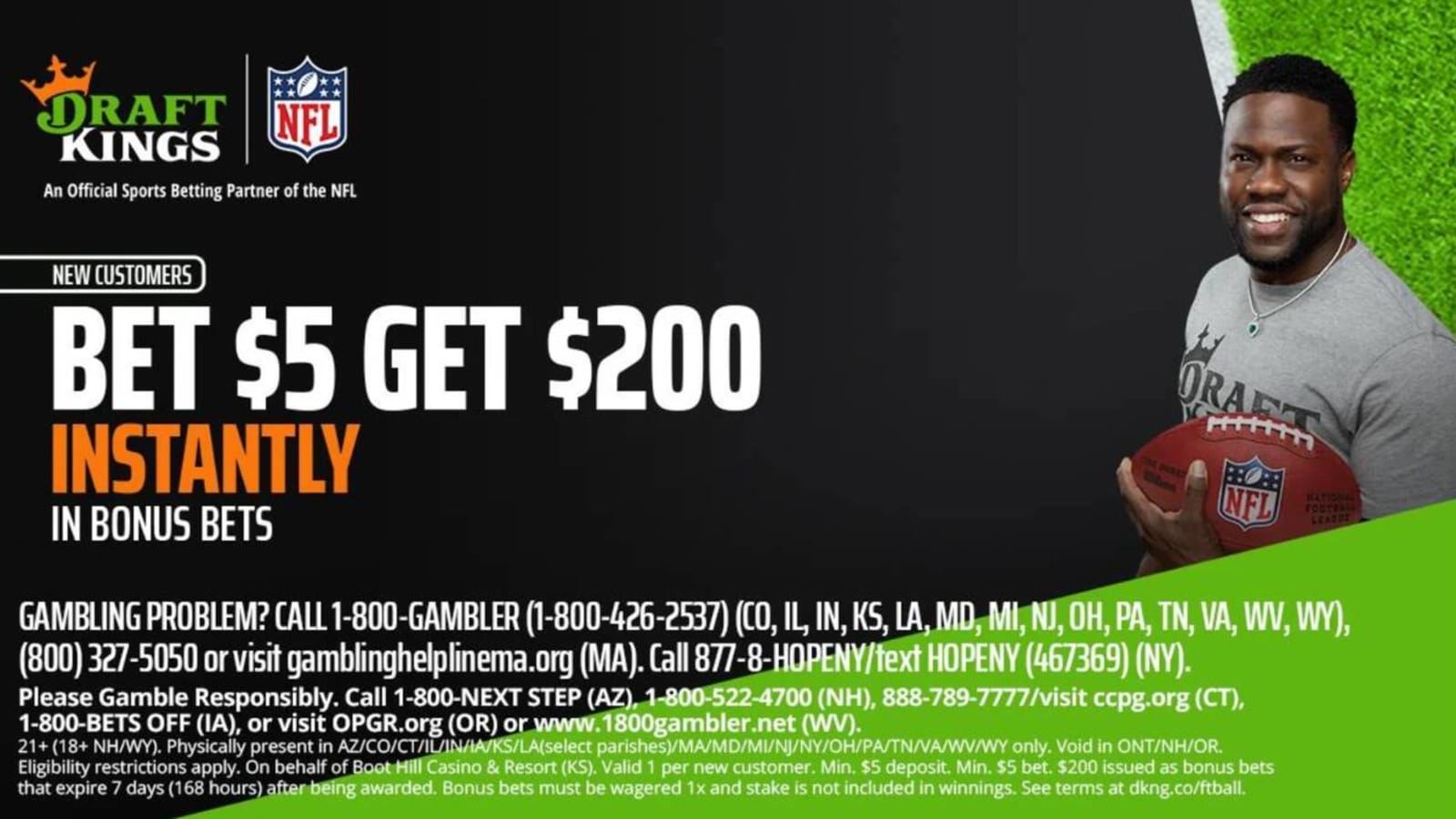 Claim a $200 Instant Bonus When You Bet on NFL Week 10 With DraftKings