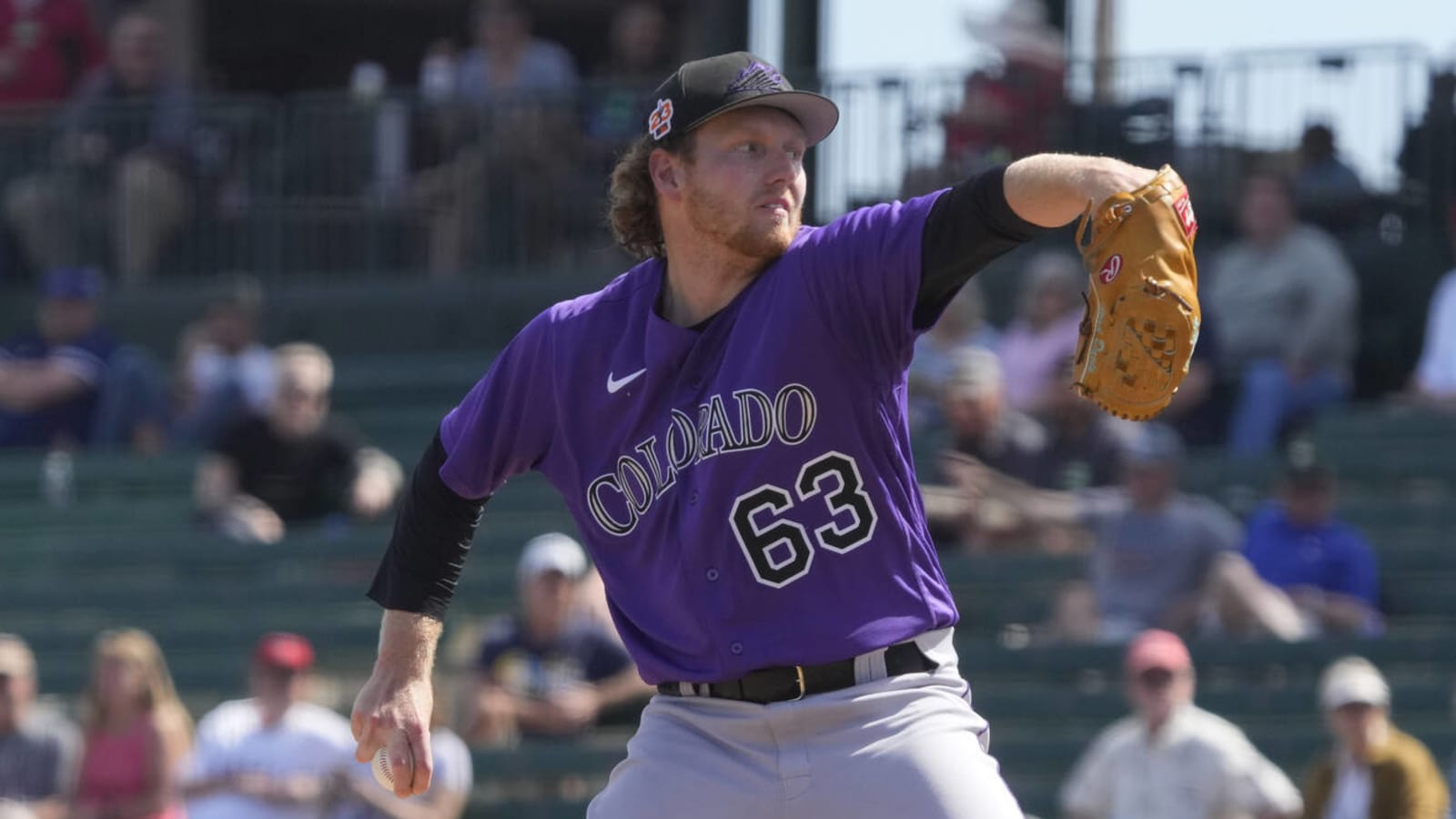 Watch: Rockies pitcher gets hat knocked off by comebacker in very close call