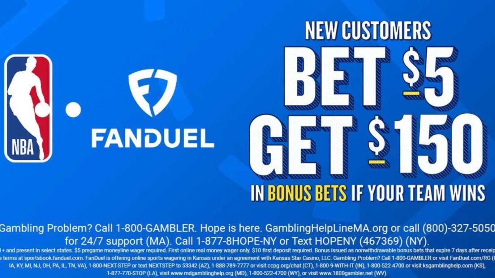 FanDuel Promo Code: Bet $5 on the NBA and claim $150