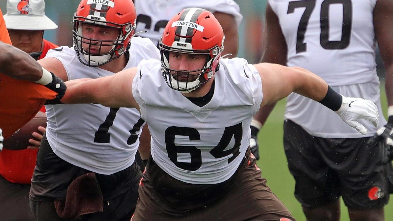 The Browns are releasing center JC Tretter