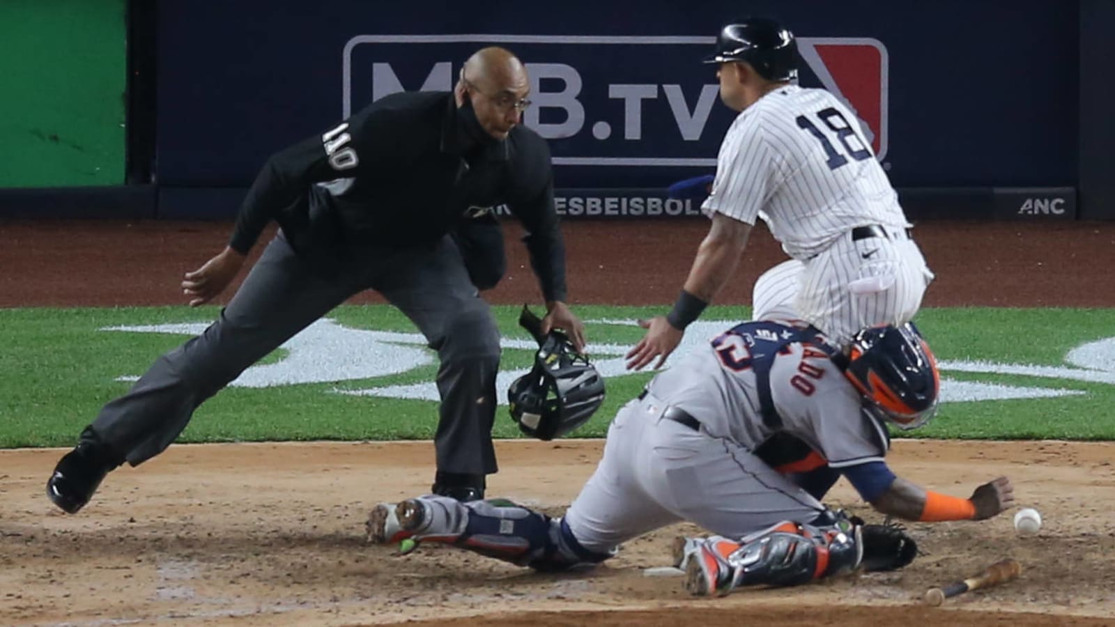 Rougned Odor placed on IL after home-plate collision