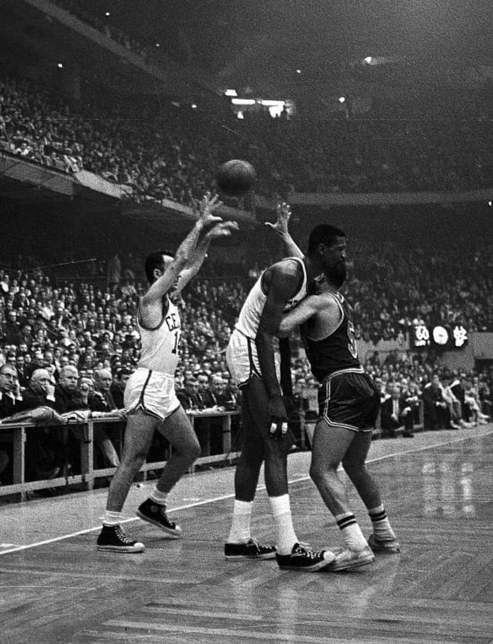 Bill Russell and Bob Cousy, Boston Celtics