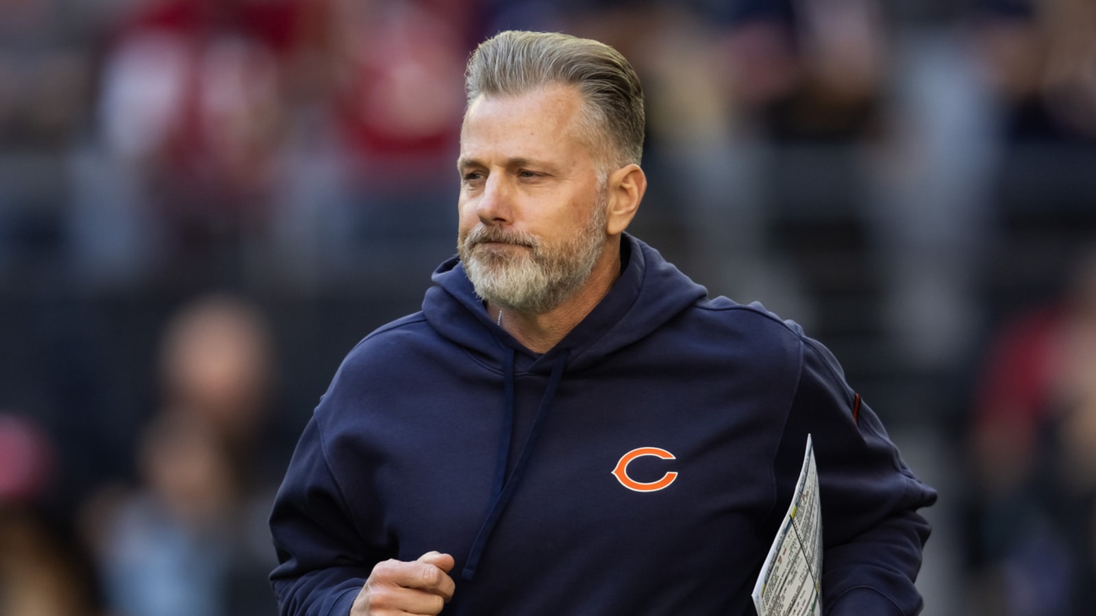 Bears HC Matt Eberflus discusses job security after loss to Lions
