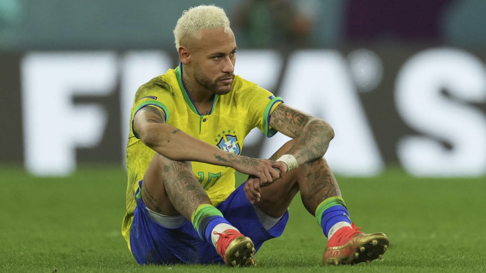 Watch: Son of Croatia player consoles Brazil's Neymar