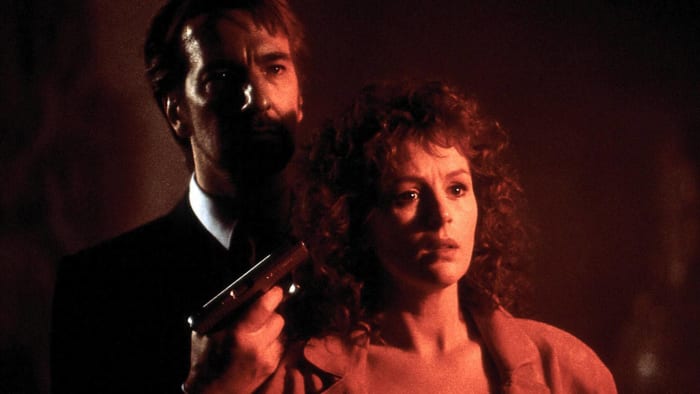 Alan Rickman hated gunfire