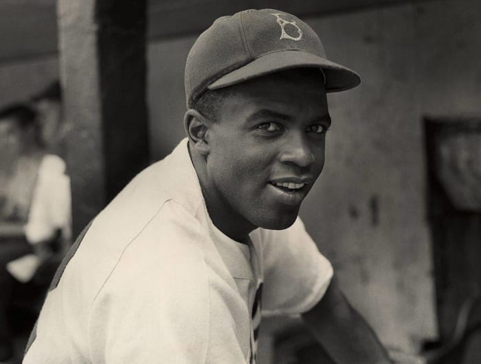 Jackie Robinson breaks baseball's color barrier