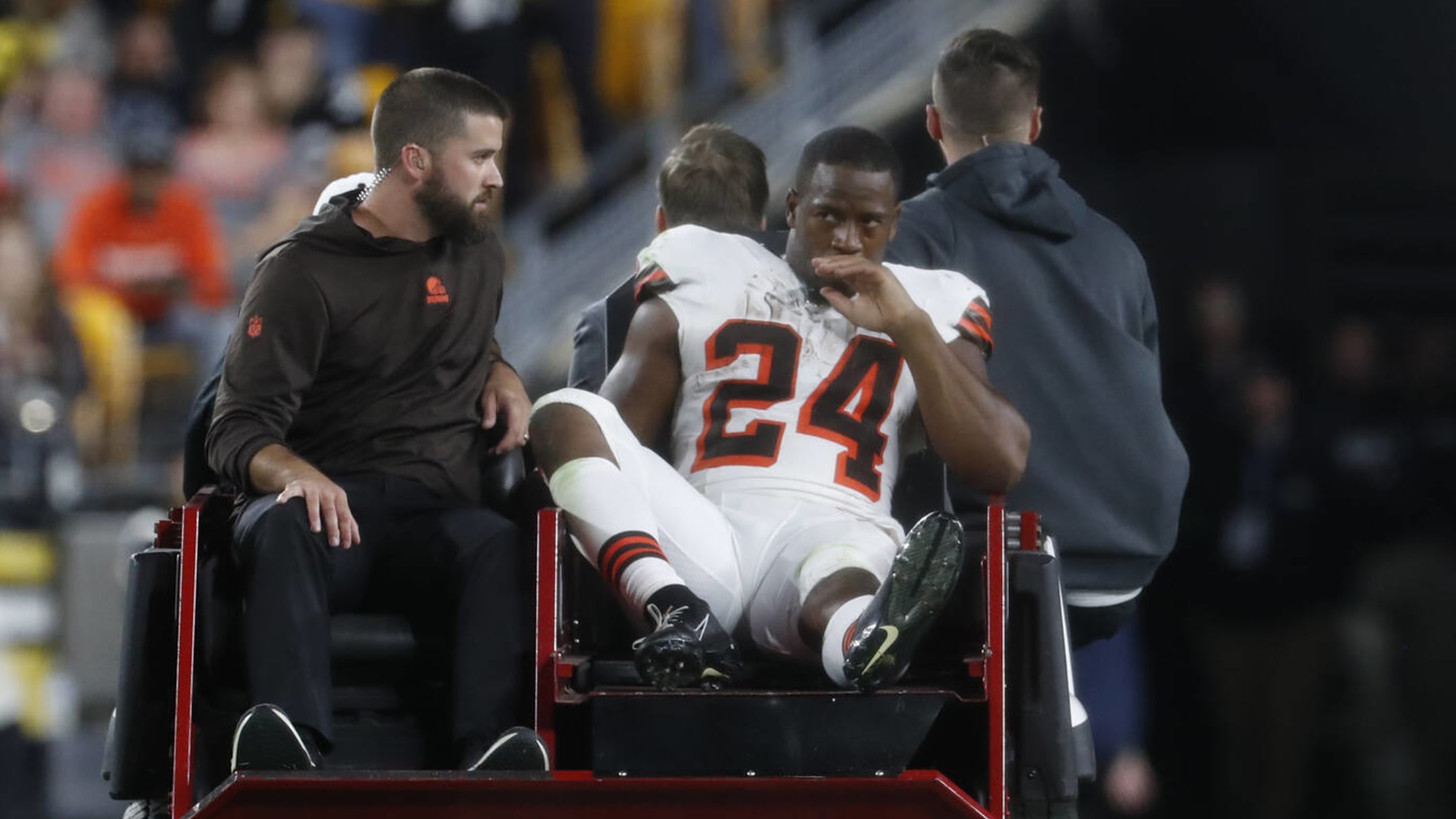 Steelers' Fitzpatrick says the hit that injured Browns' Chubb wasn't dirty