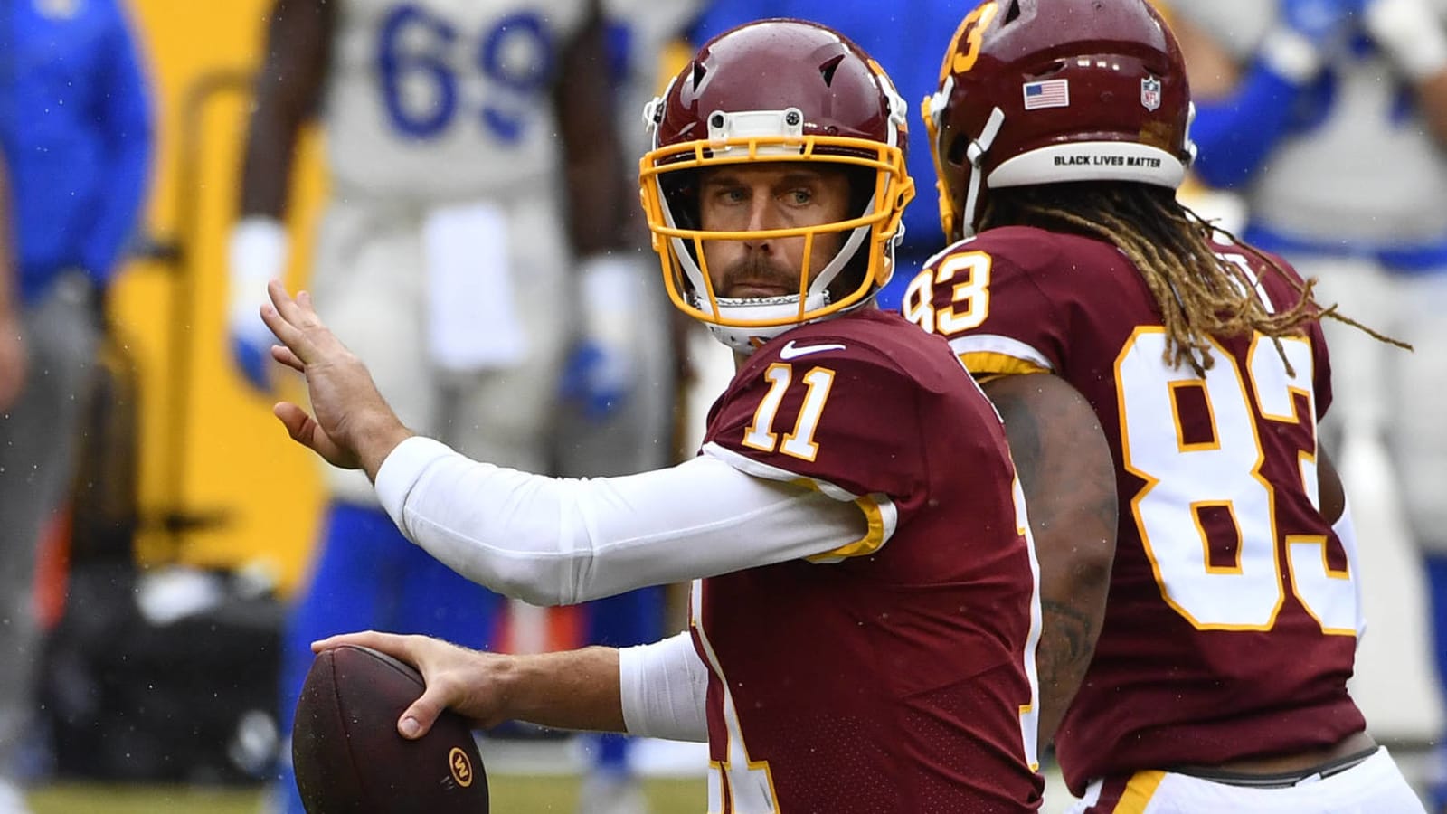 Alex Smith's wife looked nervous when QB took field