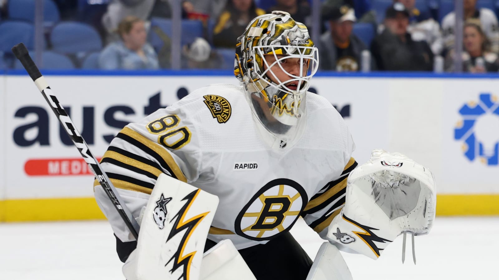 Bruins discussing extension with inexperienced goaltender Bruins discussing extension with inexperienced goaltender