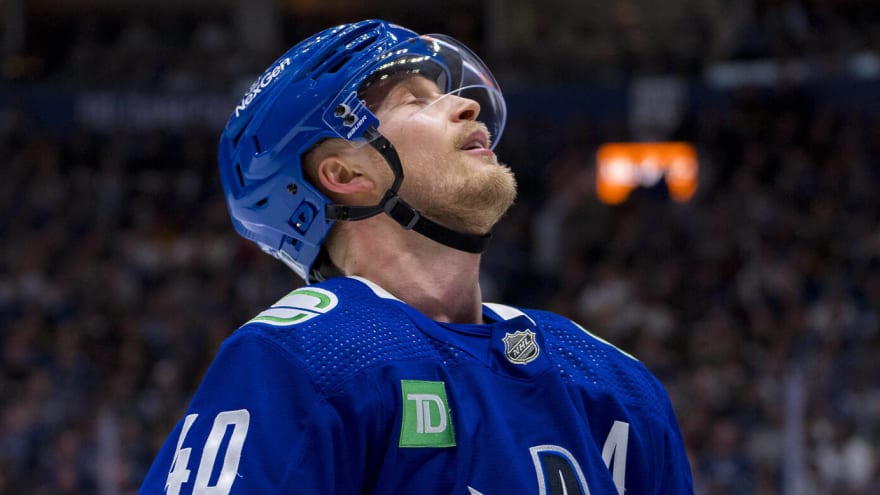 Watch: Canucks star can't believe he missed wide-open net