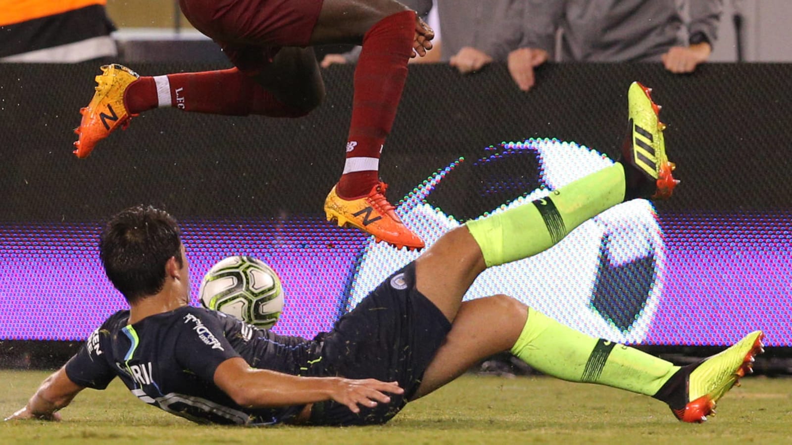 Manchester City's Eric Garcia carried off after scary collision with goalkeeper 