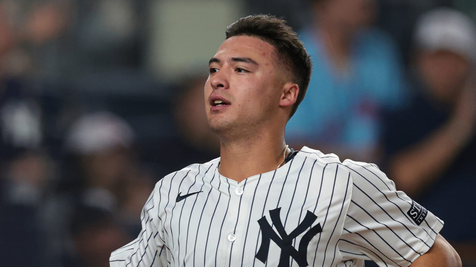 Yankees' Anthony Volpe makes 'Matrix' dodge of pitch Yankees' Anthony Volpe makes 'Matrix' dodge of pitch