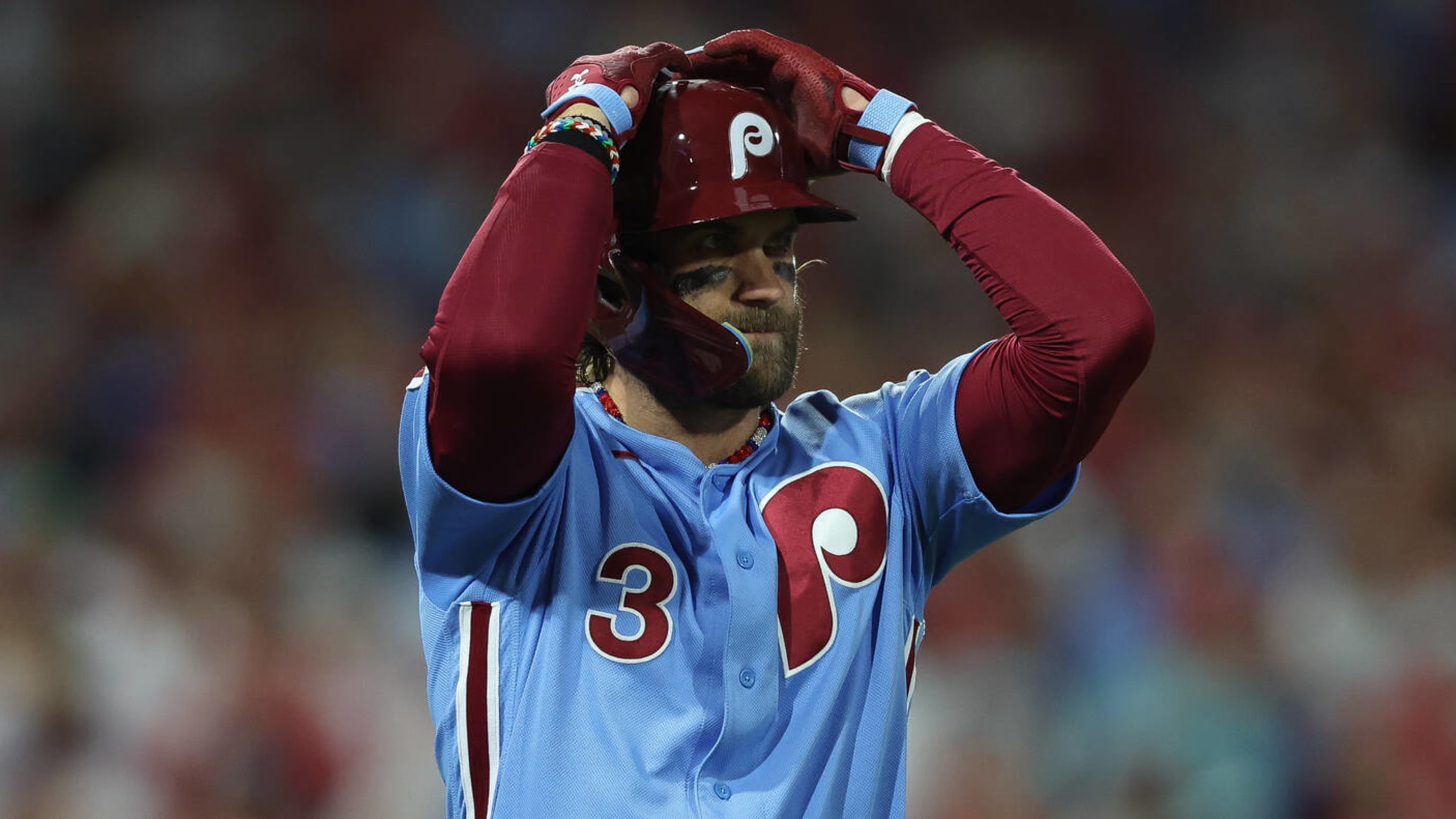 Philadelphia Phillies' Bryce Harper takes another step in his return from  injury