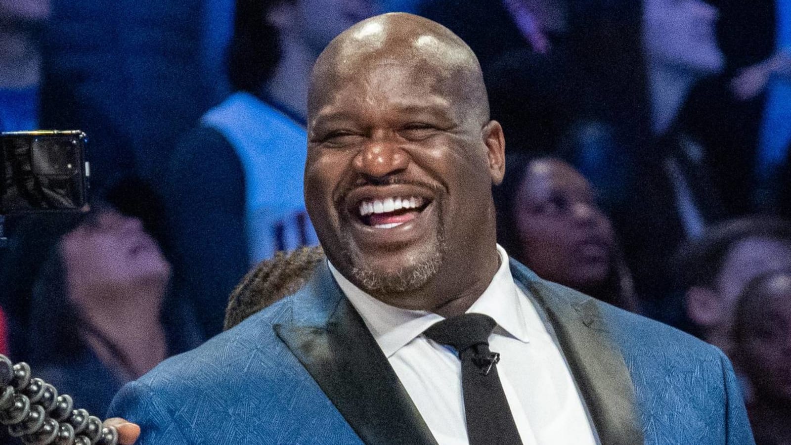 Shaquille O'Neal cutout to cheer on Northampton Town during League Two playoffs