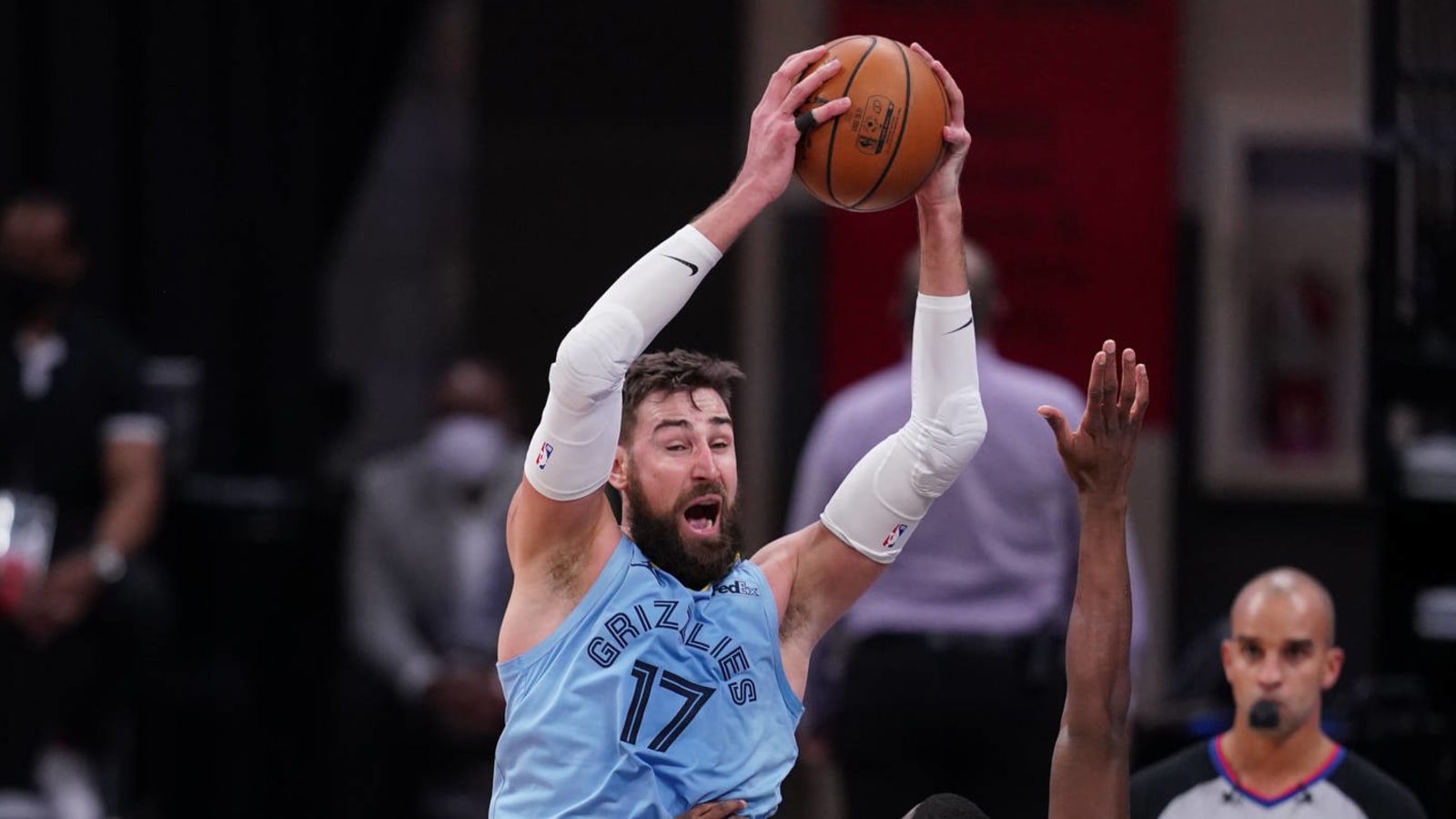 Valanciunas facing suspension for breaking opponent's wrist?