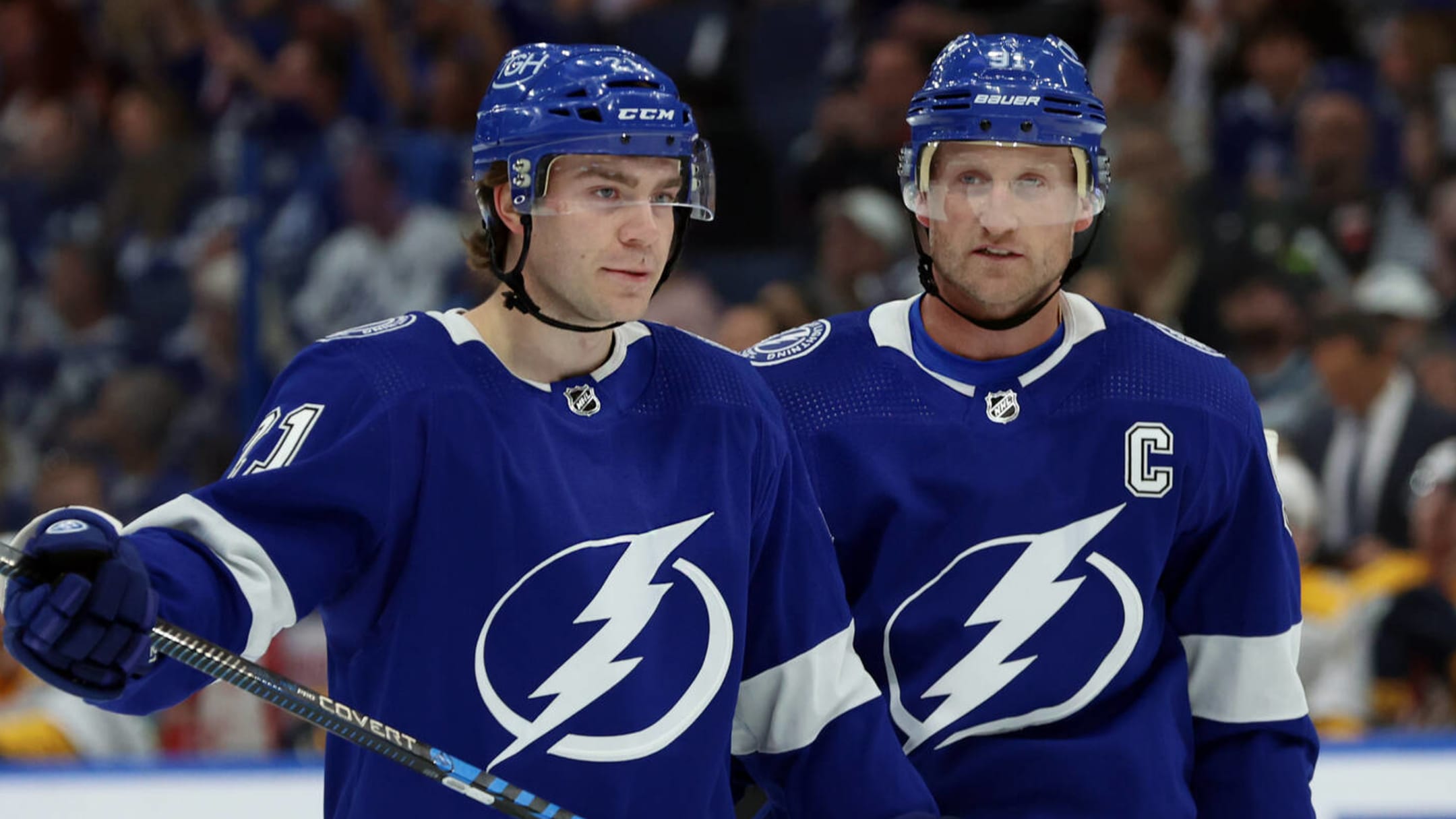 Andrei Vasilevskiy & Mikhail Sergachev Tampa Bay Lightning Multi-Signed 16 x 20 Photograph