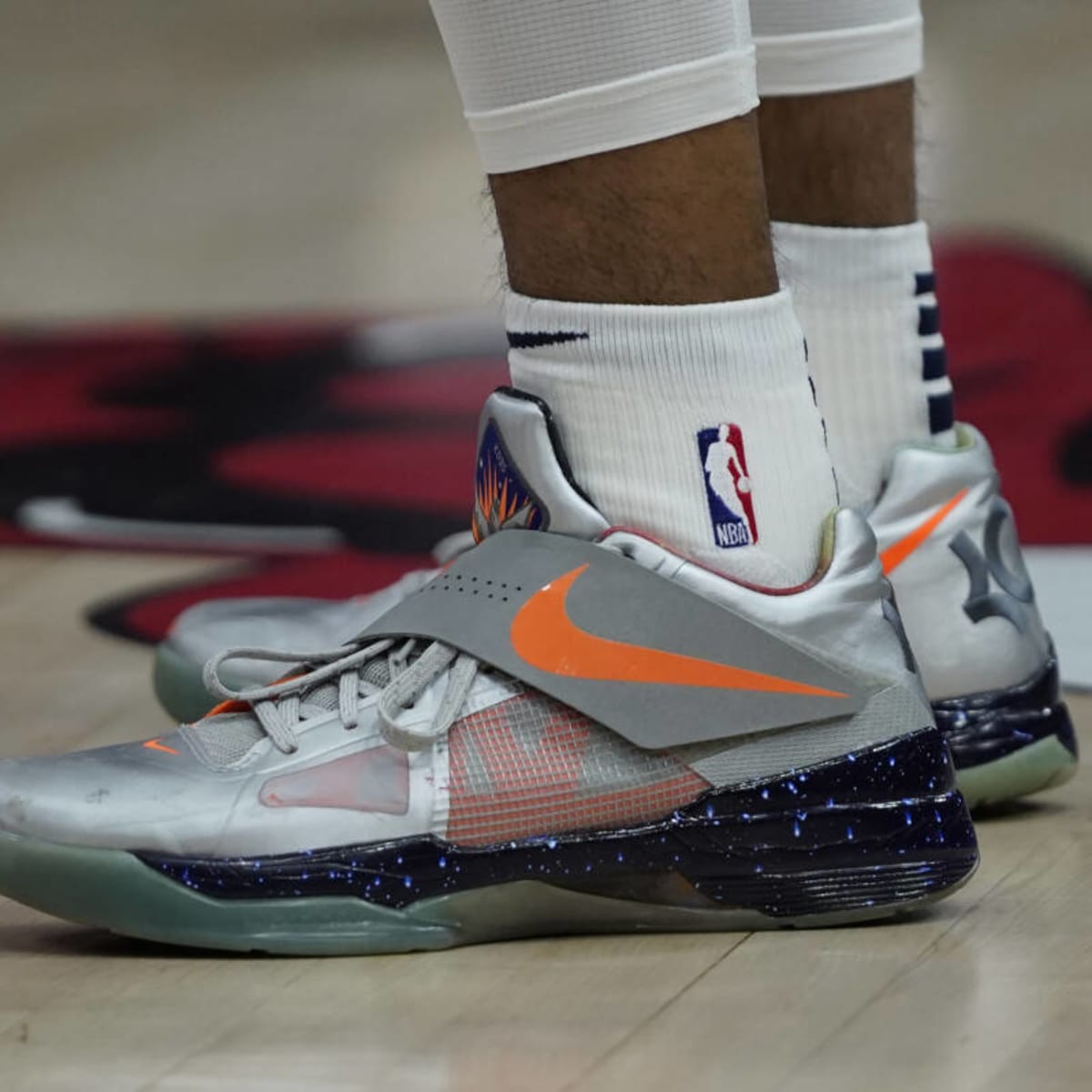 Kevin Durant s Retro Nike KD 4 Galaxy Sneakers Drop Today Yardbarker
