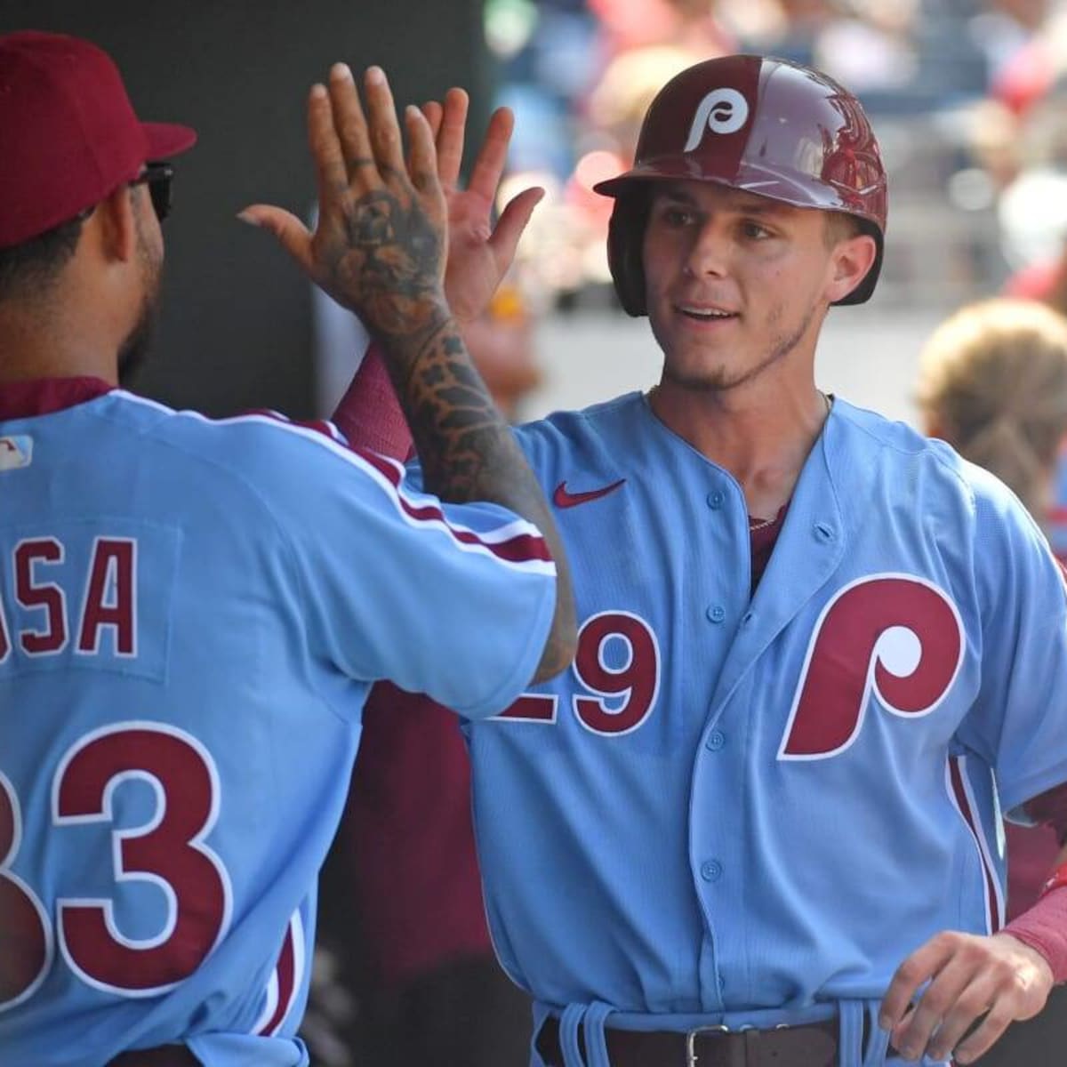 Son: Can I get the powdered blue Phillies jerseys? Mom: We have