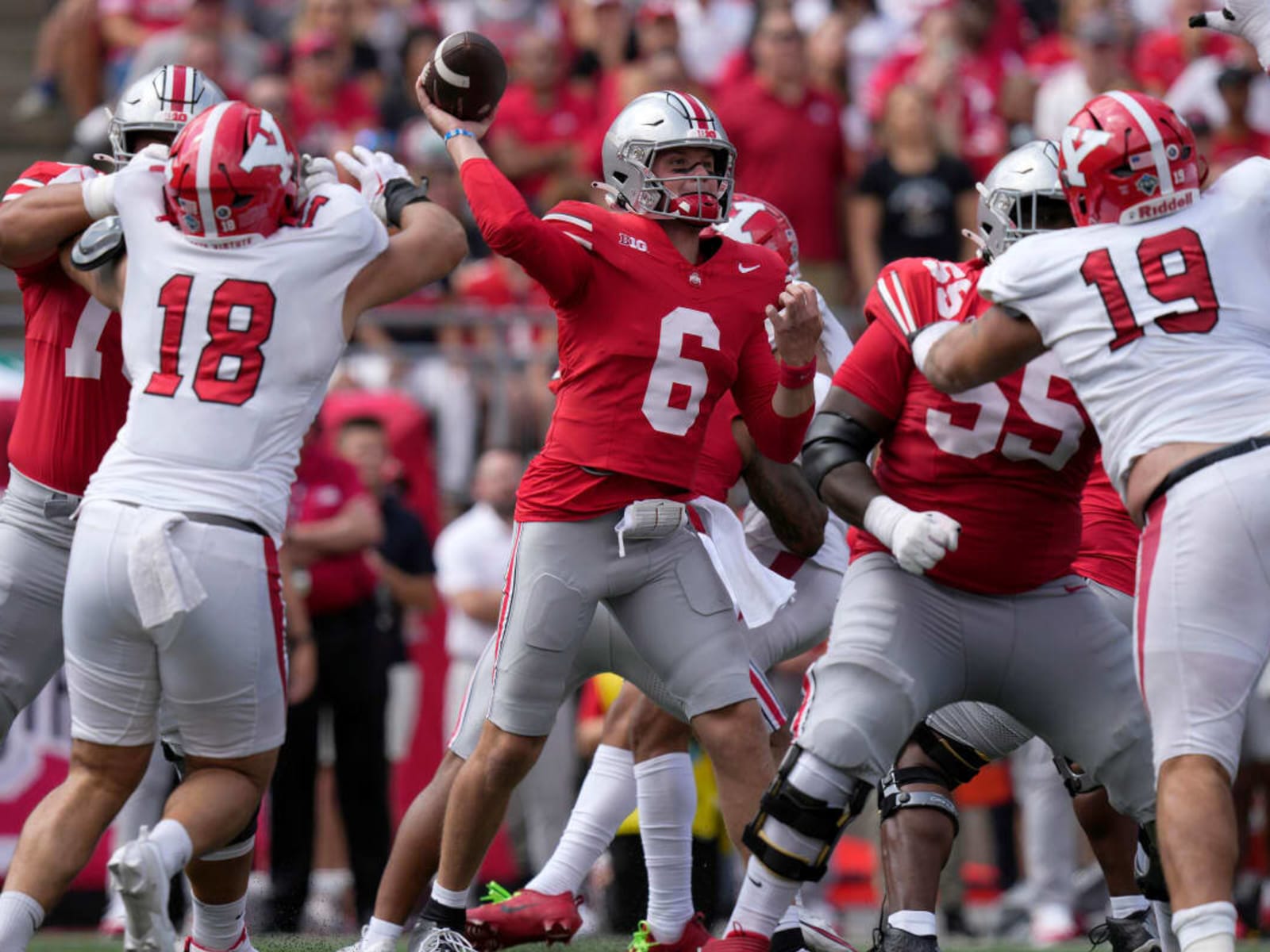 Marvin Harrison Jr. talks about Ohio State's offense in the Buckeyes' 35-7  win over Youngstown State 