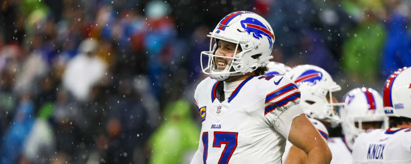 Josh Allen on the heels of Buffalo Bills legends Jim Kelly and Thurman Thomas in the record books with latest performance