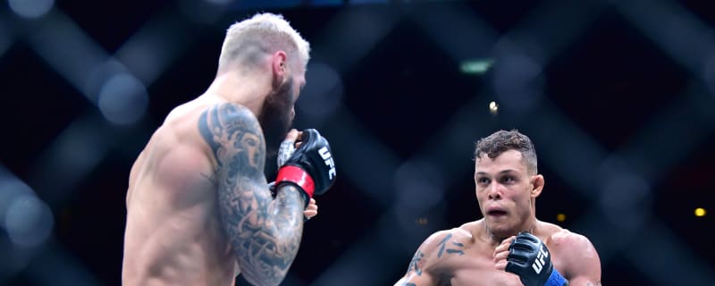 VIDEO: Caio Borralho bleeds through glasses after war with Jared Cannonier