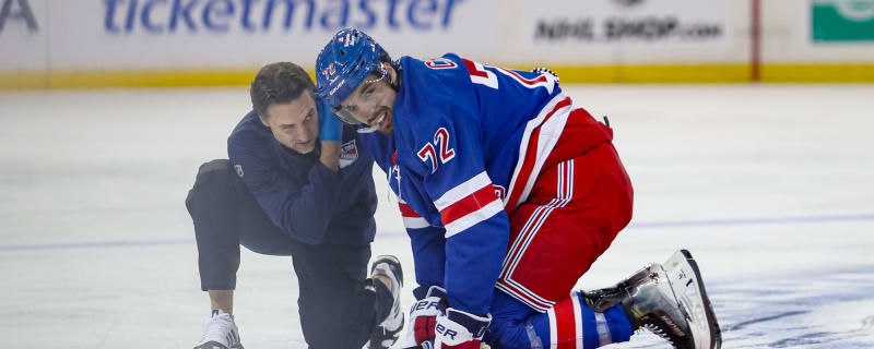 Rangers Forward Filip Chytil Takes Awkward Knee-On-Knee Hit From Scott Mayfield