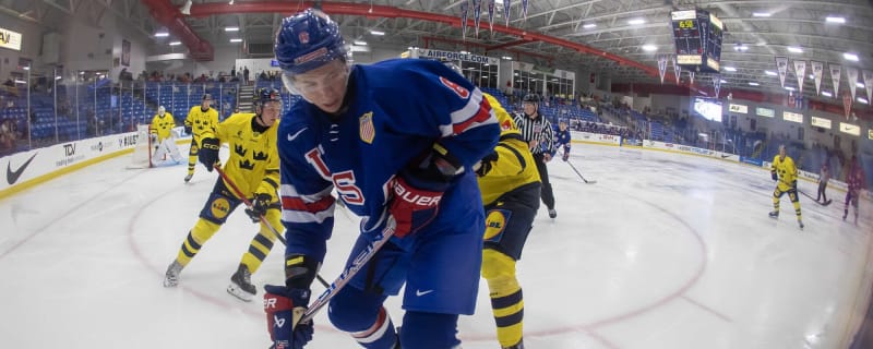 AJ Spellacy shines in first Blackhawks game of Prospect Showcase