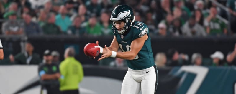 Eagles Athletic Punter Getting His Kicks - Just In Case An Emergency Arises