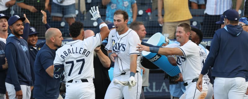 Watch: Rays outfielder picks perfect time for first career HR
