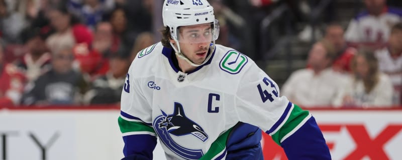 Scenes from Canucks morning skate: Demko, Pettersson out; Quinn Hughes a game time decision vs. Montreal