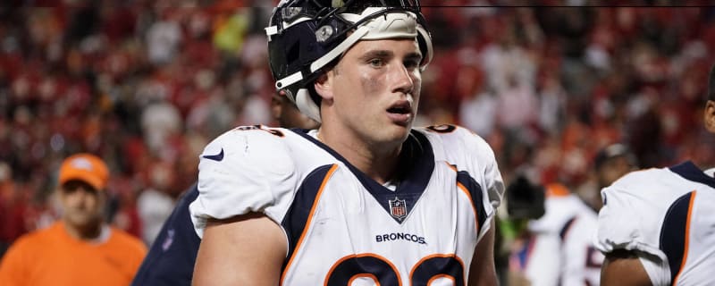 Denver Broncos defensive tackle Zach Allen hit a baseball out of the park in an MLB stadium