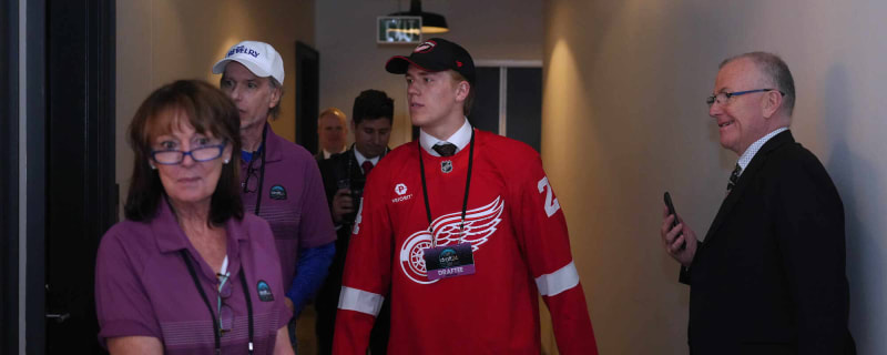 Brandsegg-Nygard Plays First Red Wings Preseason Tilt Tonight