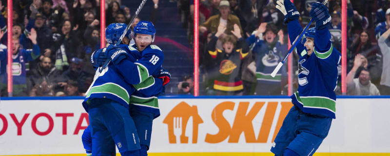 Scenes from a playoff practice: Lafferty bumped up to Pettersson’s wing as Canucks tweak lineup ahead of Game 1 against Predators