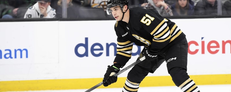Matt Poitras to Miss Remainder of Season for Bruins