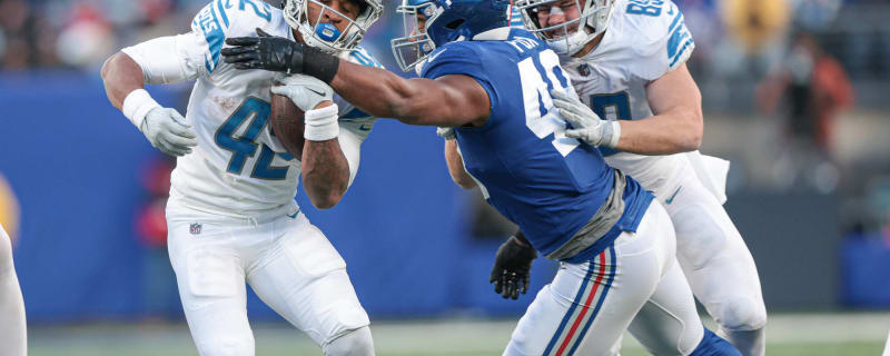New York Giants inside linebacker Tae Crowder (48) in coverage during an  NFL football game against the Dallas Cowboys, Sunday, Dec. 19, 2021, in  East Rutherford, N.J. The Dallas Cowboys defeated the