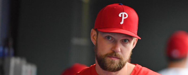 Rhys Hoskins and Aaron Nola met up with Mike Trout at the Eagles game  Monday night