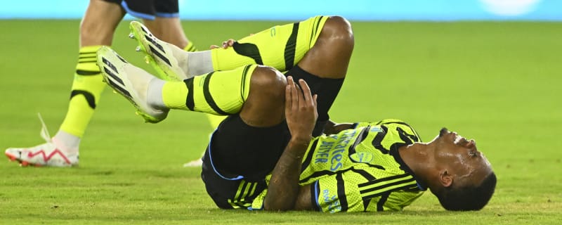 Arsenal risk missing Gabriel Magalhaes against Manchester United as defender goes out with INJURY against West Ham 