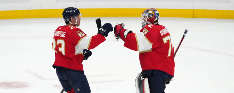 Sergei Bobrovsky Florida Panthers Unsigned Stops A Shot in Game Two of The First Round 2022 NHL Stanley Cup Playoffs Photograph