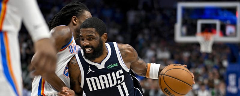 Kyrie Irving gives four-word response to Mavs blowing home court advantage as OKC tie series 2-2