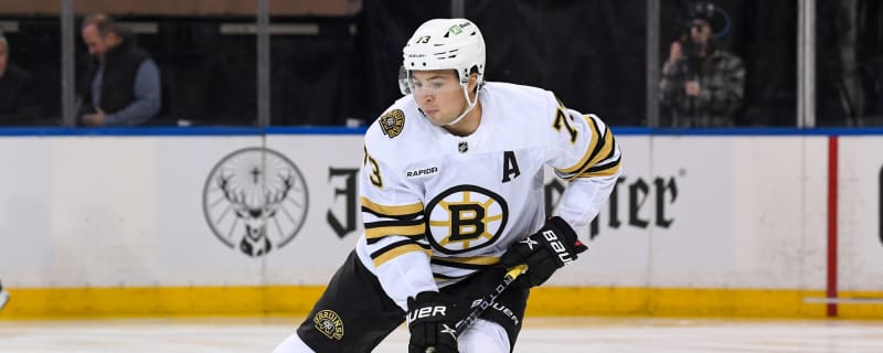 In this Saturday, May 4, 2019, photo, Boston Bruins defenseman Charlie  McAvoy skates during Game 5 of the team's NHL hockey second-round playoff  series against the Columbus Blue Jackets in Boston. According