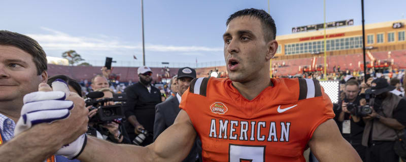 TCU WR Jack Bech has emotional moment after Senior Bowl walk-off