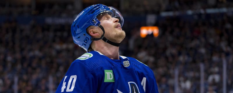 Watch: Canucks star can't believe he missed wide-open net