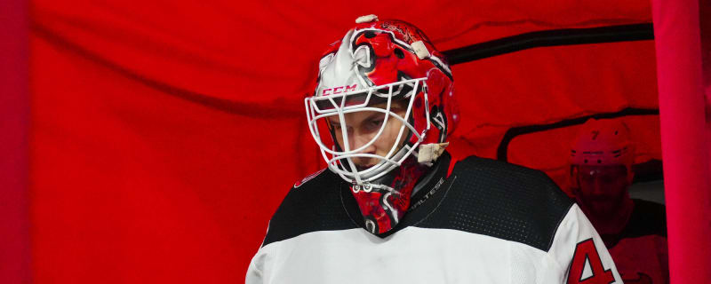 LA Kings Goaltender Jonathan Bernier wearing a Dodgers Hockey