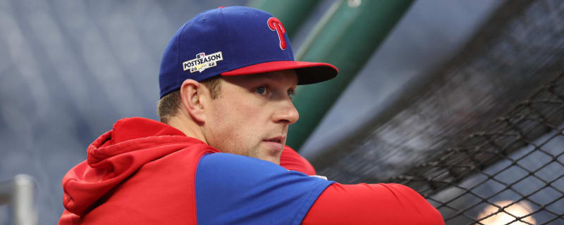 Rhys Hoskins and Aaron Nola met up with Mike Trout at the Eagles game  Monday night